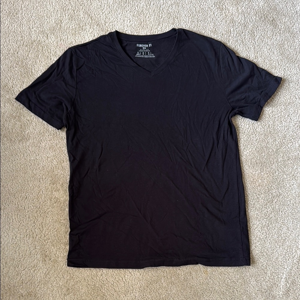 Forever 21 V-Neck Slim Fit Short Sleeve Tee